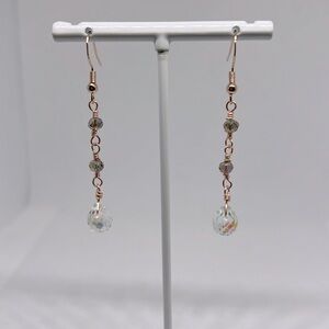 Dangle Glass Teardrop Earrings